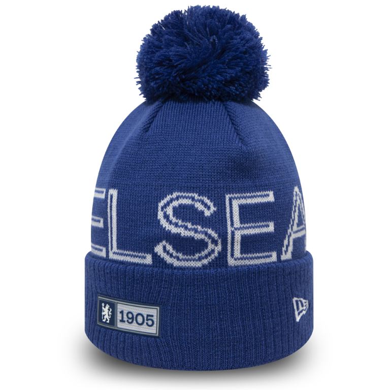 Gorras New Era Beanies Azules - Chelsea FC Bobble 83457QTSN